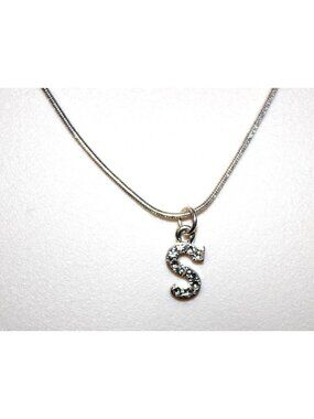 Limited Too "S" Initial Charm Pendant Necklace Vintage Y2K Deadstock NLM Child